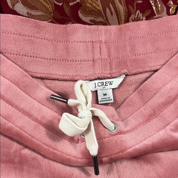 J. Crew Pink Velour Track Pants - Picture 3 of 4